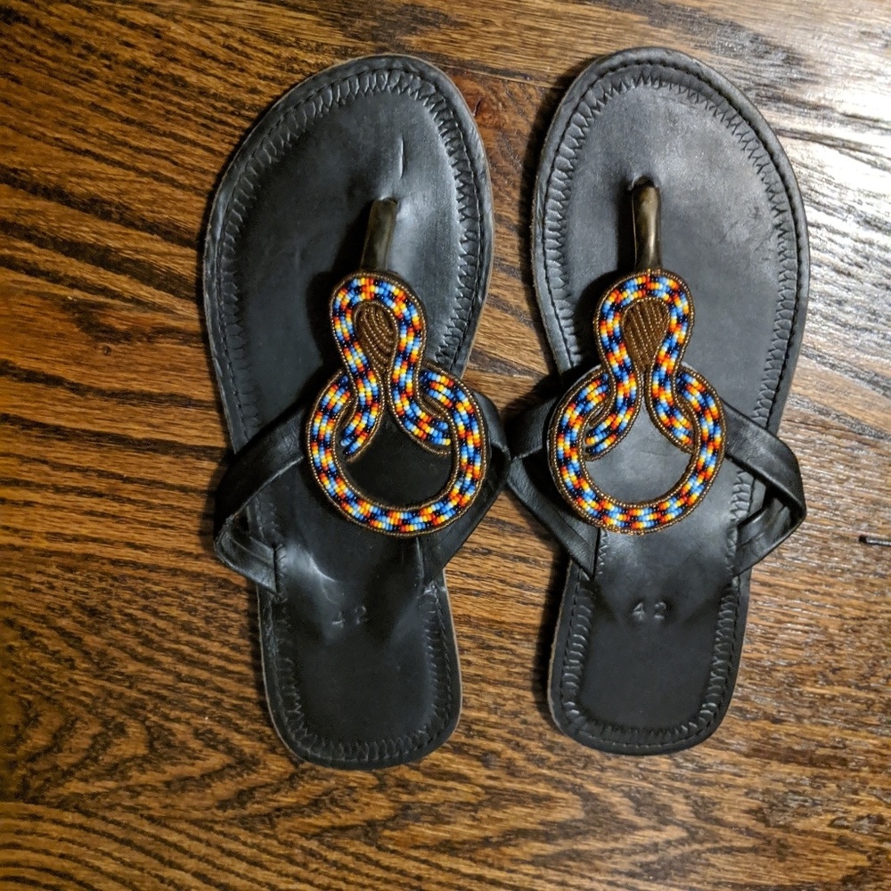 Beaded sandals